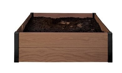 Neliönmuotoinen kukkapenkin reuna Maple Square, 106х106х32cm, ruskea. hinta ja tiedot | Kukkalaatikot | hobbyhall.fi