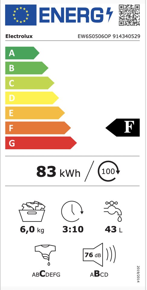 Electrolux EW6S0506OP hinta ja tiedot | Pyykinpesukoneet | hobbyhall.fi