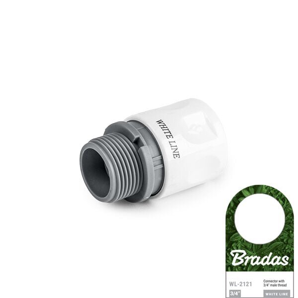 Pikaliitäntä ulkokierteeseen 3/4" Bradas WHITE LINE STANDARD hinta ja tiedot | Puutarhaletkut, kastelukannut ja muut kastelutarvikkeet | hobbyhall.fi