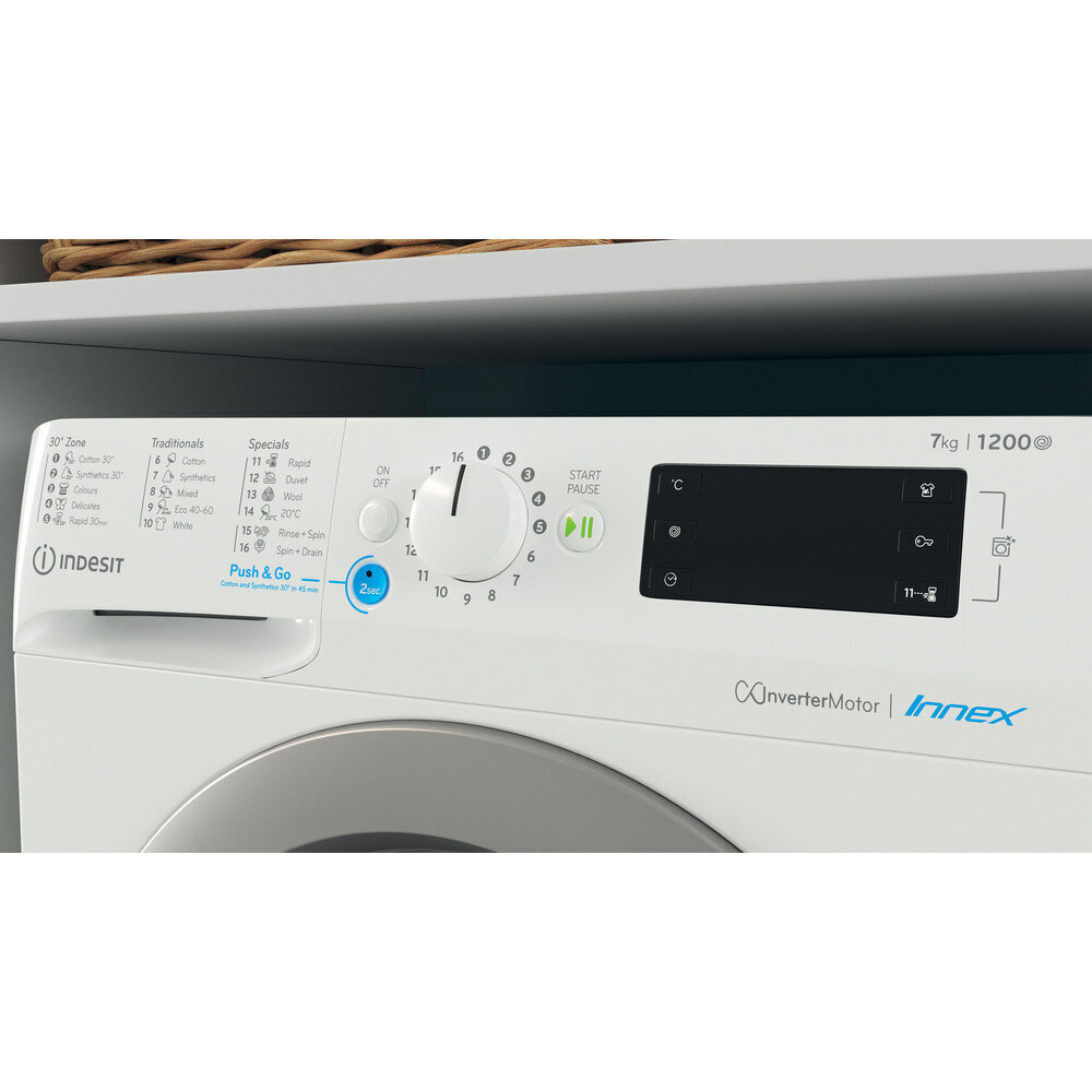 Indesit BWE71283XWSEE hinta ja tiedot | Pyykinpesukoneet | hobbyhall.fi