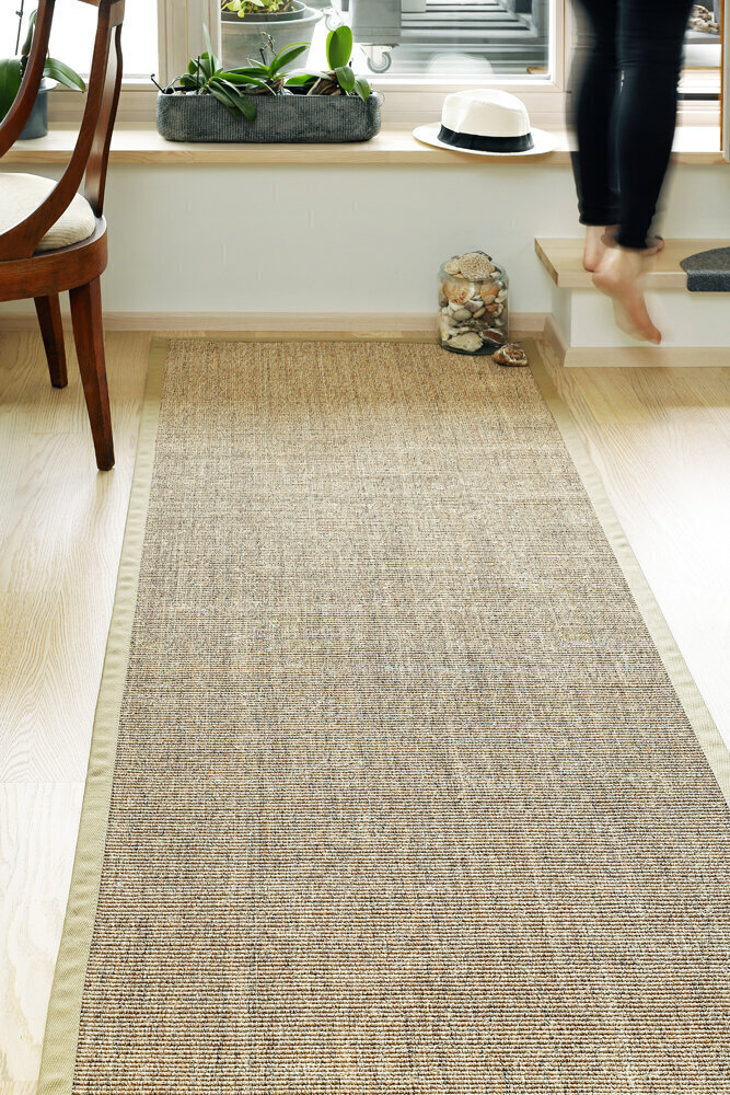 Narma Livos -sisalWeave™ sileäksi kudottu matto, beige, 80 x 400 cm hinta ja tiedot | Isot matot | hobbyhall.fi