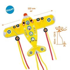 Jättikokoinen leija - MAXI Lentokone, Djeco DJ02161 hinta ja tiedot | Hiekkalelut ja rantalelut | hobbyhall.fi