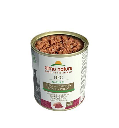 Almo Nature HFC Natural, koirille, tonnikala ja kana, 290 g hinta ja tiedot | Koiran märkäruoka | hobbyhall.fi