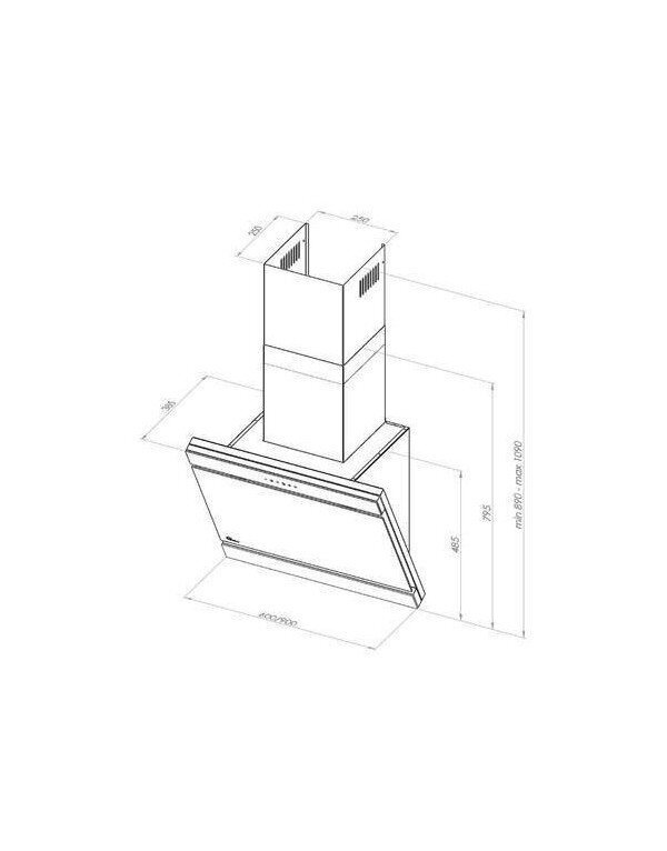 Keittiön huppu Akpo WK9KASTOS60 hinta ja tiedot | Liesituulettimet | hobbyhall.fi