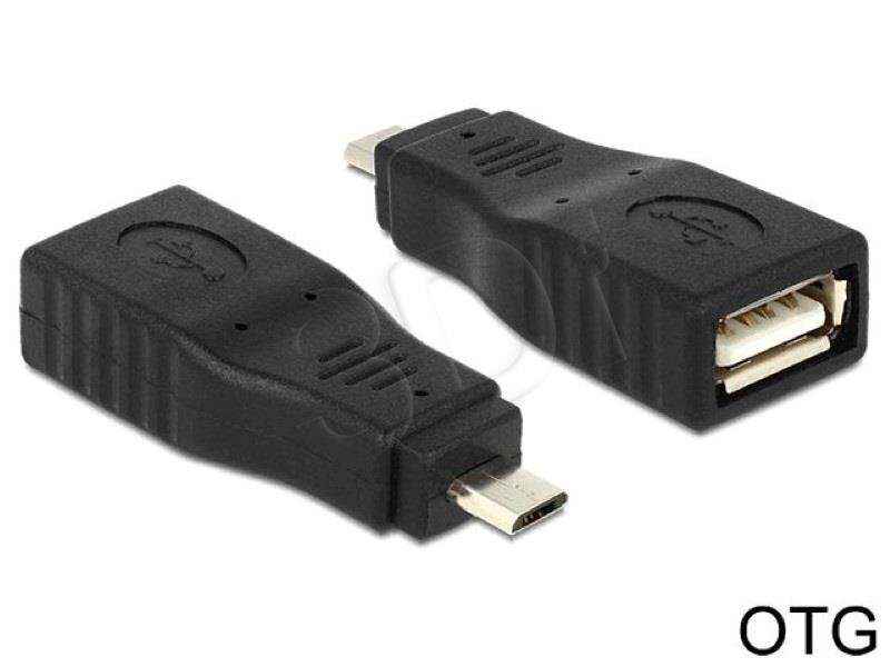 Delock - Sovitin USB Micro B (M) -> A (F) OTG hinta ja tiedot | Adapterit | hobbyhall.fi