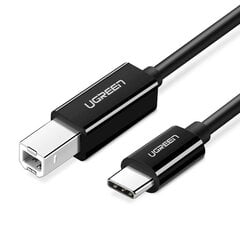 UGREEN US241 USB 2.0 C-B –2m tulostinkaapeli (musta) kaina ir informacija | Puhelinkaapelit | hobbyhall.fi
