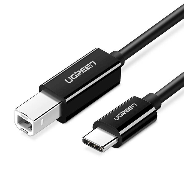 UGREEN US241 USB 2.0 C-B –2m tulostinkaapeli (musta)