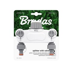 2 venttiilinjakaja Bradas WHITE LINE SOLID, 1" - 3/4" hinta ja tiedot | Puutarhaletkut, kastelukannut ja muut kastelutarvikkeet | hobbyhall.fi