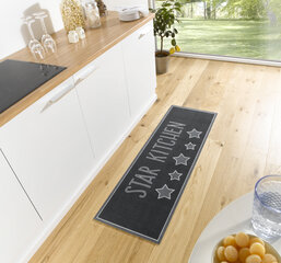 Keittiömatto Hanse Home Cook & Clean 50x150 cm, harmaa / musta hinta ja tiedot | Isot matot | hobbyhall.fi