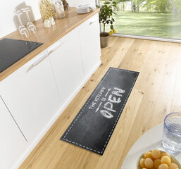 Keittiömatto Hanse Home Cook & Clean 50x150 cm, harmaa / musta III hinta ja tiedot | Isot matot | hobbyhall.fi