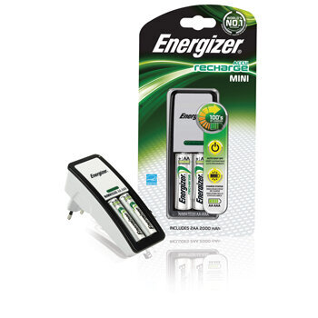 ENERGIZER MINI EU Plug + 2xAA 2000mAh akkulaturi hinta ja tiedot | Paristolaturit | hobbyhall.fi