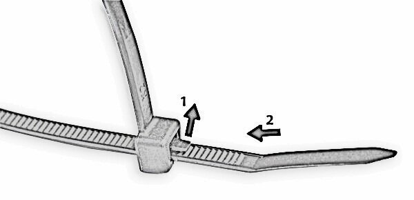 Nippusiteet Bradas 7,6 x 370 mm, 100 kpl, irrotettavat, neutraali hinta ja tiedot | Käsityökalut | hobbyhall.fi