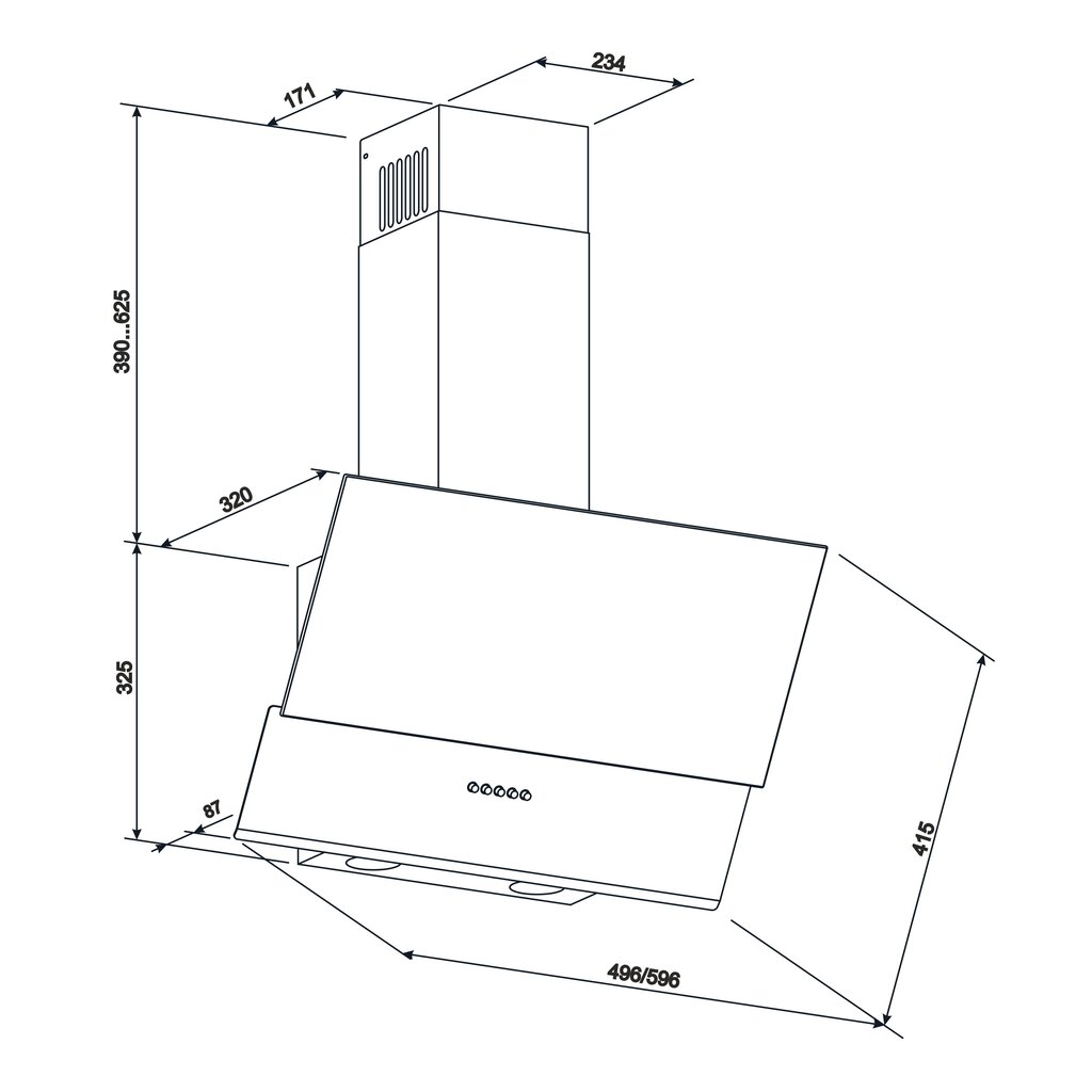 Eleyus DNL L14 150 50 WH hinta ja tiedot | Liesituulettimet | hobbyhall.fi