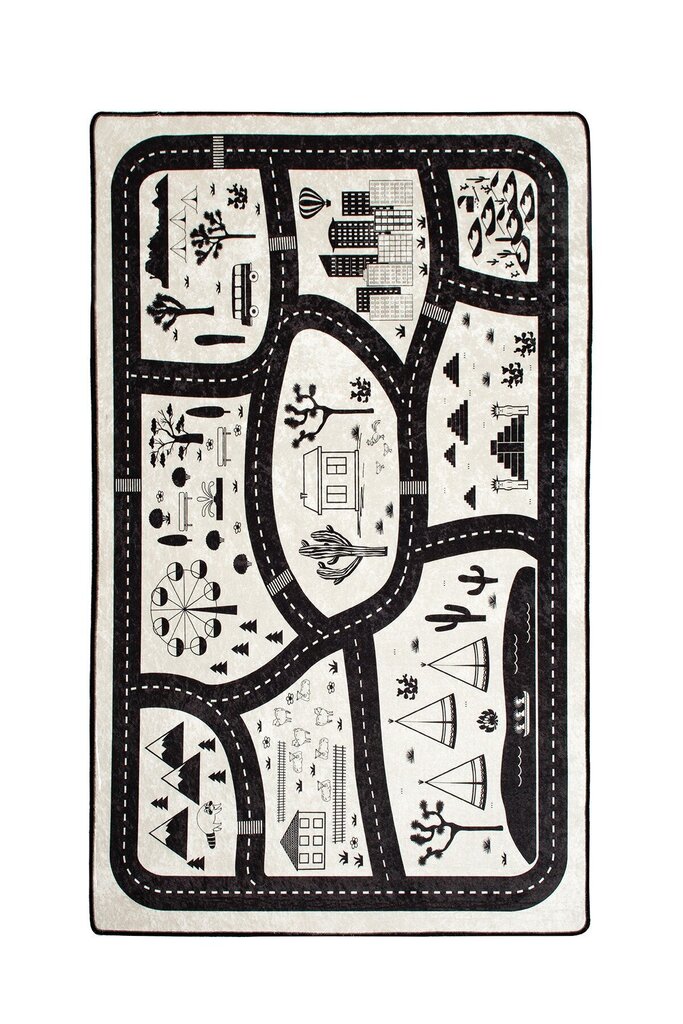 Lasten matto Black City, 100x160 cm hinta ja tiedot | Isot matot | hobbyhall.fi