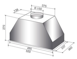 De Dietrich DHG7501X hinta ja tiedot | Liesituulettimet | hobbyhall.fi