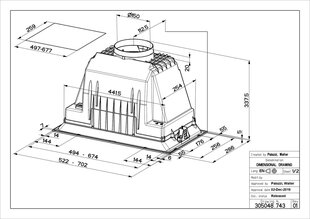 Faber INKA PLUS HCS BK A70 hinta ja tiedot | Liesituulettimet | hobbyhall.fi