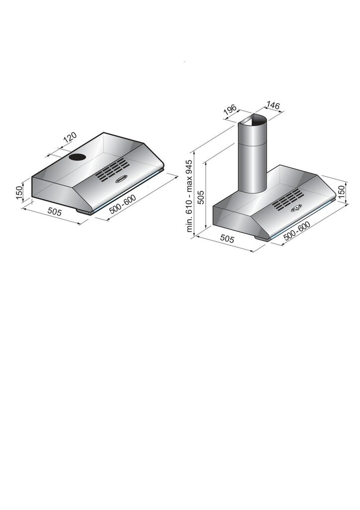 Greentek G60MB hinta ja tiedot | Liesituulettimet | hobbyhall.fi