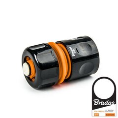 Pikaliitäntä 3/4" Bradas Black Line POWER JET, STOP -toiminnolla hinta ja tiedot | Puutarhaletkut, kastelukannut ja muut kastelutarvikkeet | hobbyhall.fi