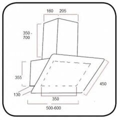 Schlosser BINTESIT 50BLTC hinta ja tiedot | Liesituulettimet | hobbyhall.fi