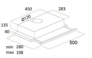 Schlosser RH15-50X hinta ja tiedot | Liesituulettimet | hobbyhall.fi