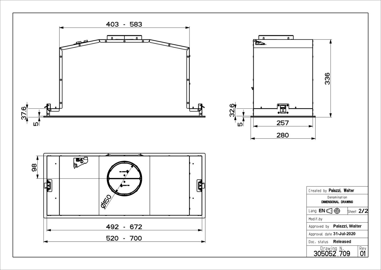 Faber BI-Air A52 hinta ja tiedot | Liesituulettimet | hobbyhall.fi