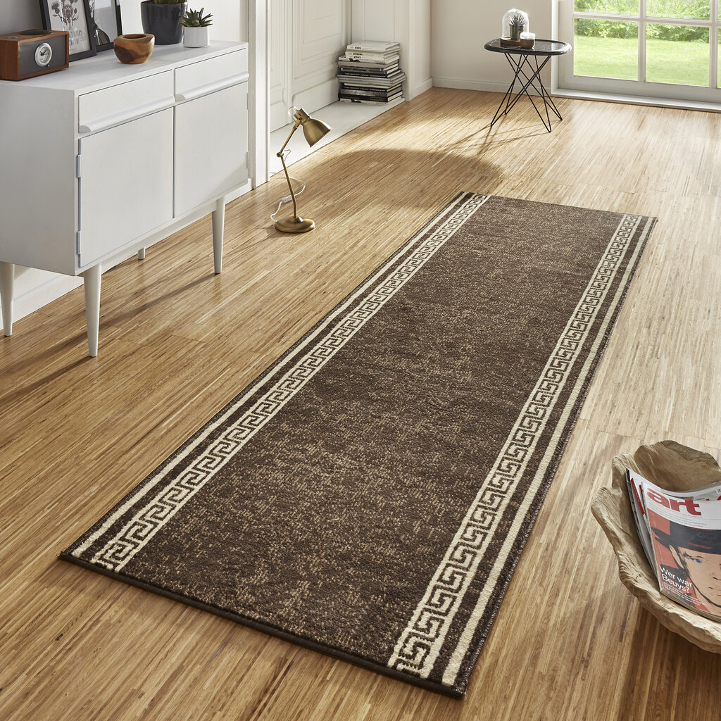 Matto Hanse Home Basic Casa Brown, 80x500 cm hinta ja tiedot | Isot matot | hobbyhall.fi