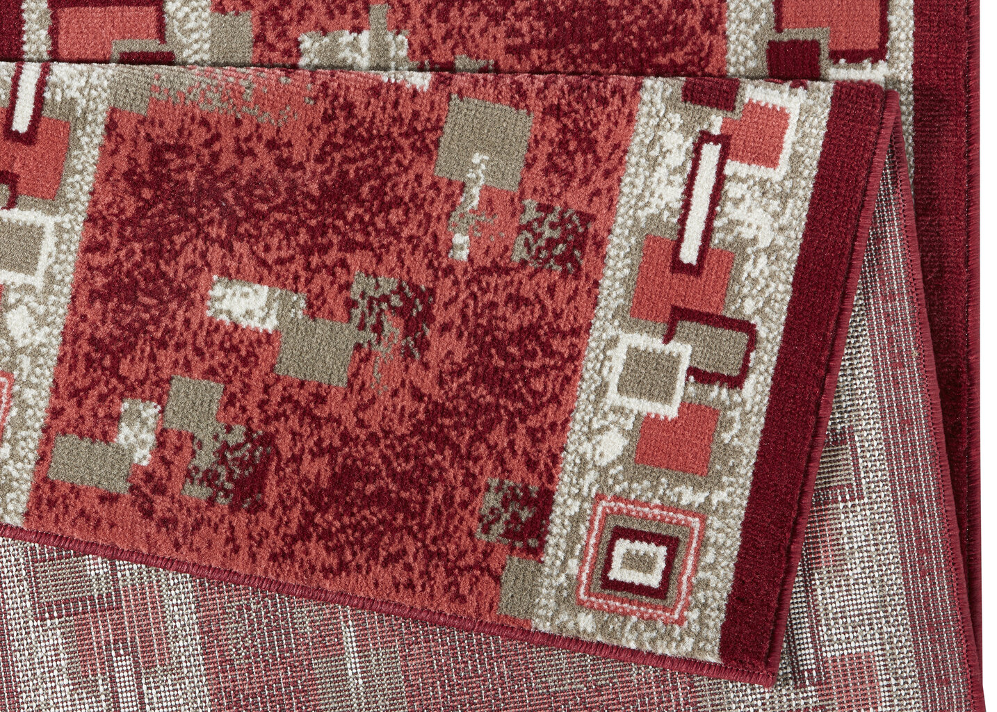 Matto Hanse Home Basic Cube Red, 80x450 cm hinta ja tiedot | Isot matot | hobbyhall.fi