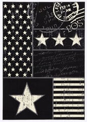 Matto Hanse Home City Mix Stars Black 140x200 cm hinta ja tiedot | Isot matot | hobbyhall.fi