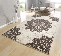 Matto Hanse Home Gloria Lace Dark Brown Cream, 80x150 cm hinta ja tiedot | Isot matot | hobbyhall.fi