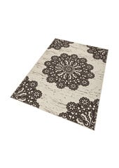 Matto Hanse Home Gloria Lace Dark Brown Cream, 80x150 cm hinta ja tiedot | Isot matot | hobbyhall.fi