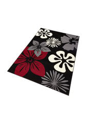 Matto Hanse Home Gloria Flora Black Red, 80x150 cm hinta ja tiedot | Isot matot | hobbyhall.fi