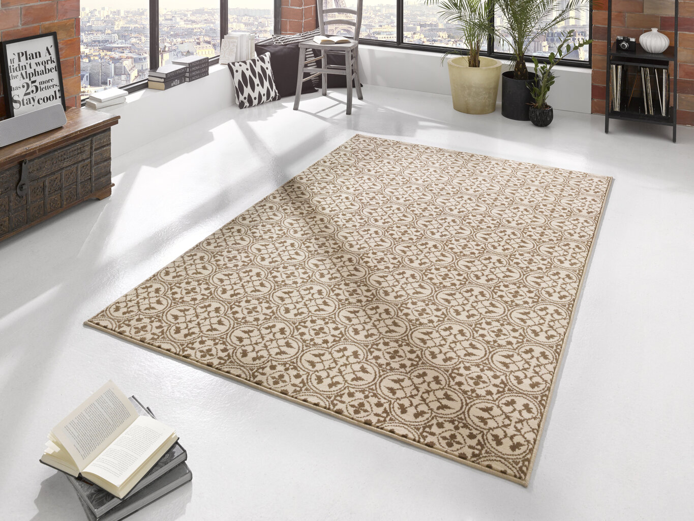 Matto Hanse Home Gloria Pattern Brown Cream, 200x290 cm hinta ja tiedot | Isot matot | hobbyhall.fi