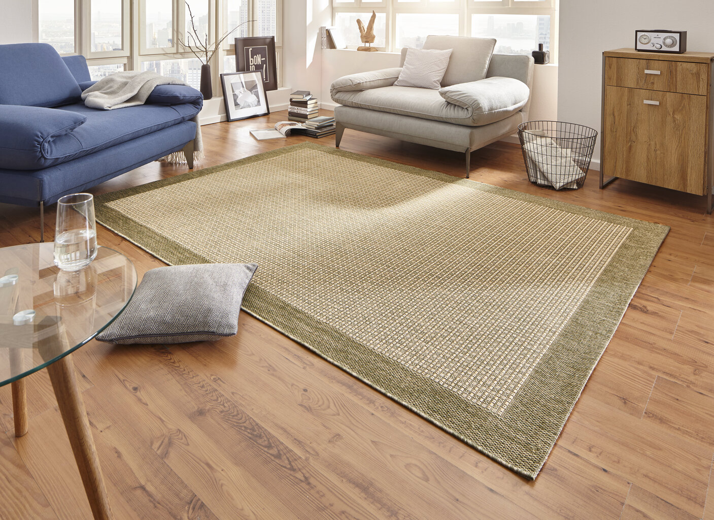 Matto Hanse Home Natural Simple Green, 80x150 cm hinta ja tiedot | Isot matot | hobbyhall.fi