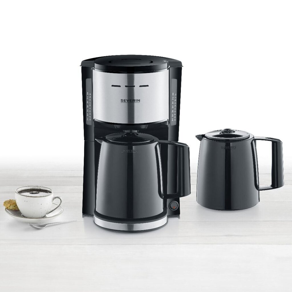 SEVERIN Coffee maker with two thermo jugs, 1000W hinta ja tiedot | Kahvinkeittimet ja kahvikoneet | hobbyhall.fi