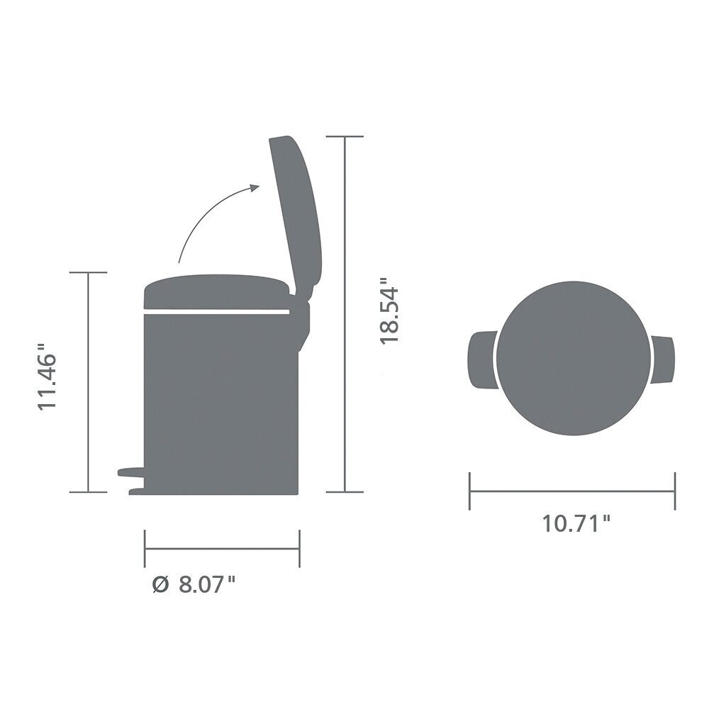 Jäteastia, NewIcon 5L hinta ja tiedot | Roska-astiat | hobbyhall.fi