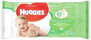 HUGGIES Natural Care -kosteuspyyhkeet 56 kpl hinta ja tiedot | Huggies Vauvatarvikkeet | hobbyhall.fi