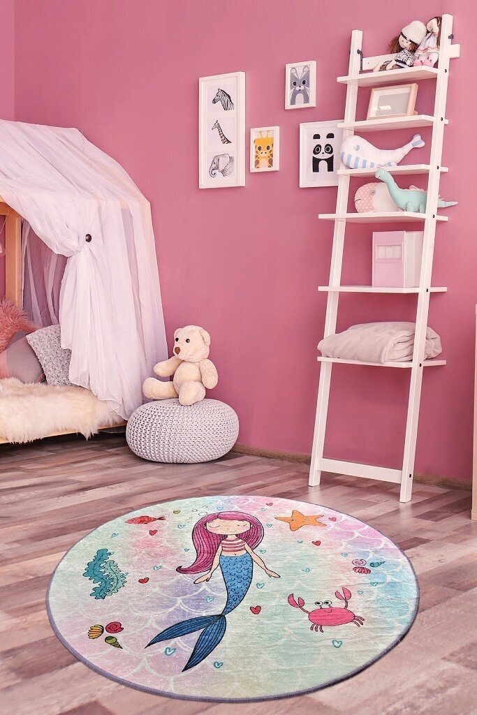 Lastenhuoneen matto Mermaid, 140 cm hinta ja tiedot | Isot matot | hobbyhall.fi
