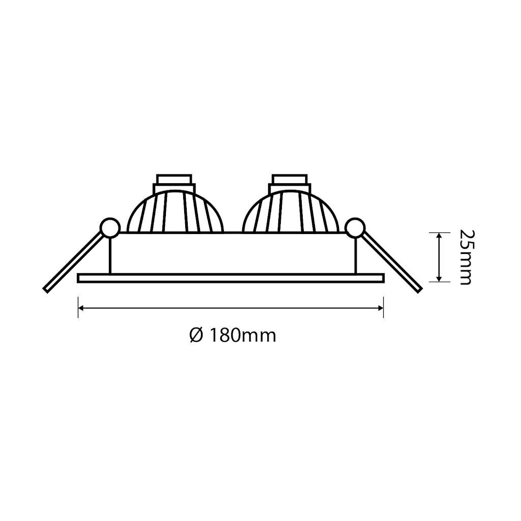 Eko-Light polttimon runko, 2xGU10 hinta ja tiedot | Upotettavat valaisimet ja LED-valaisimet | hobbyhall.fi