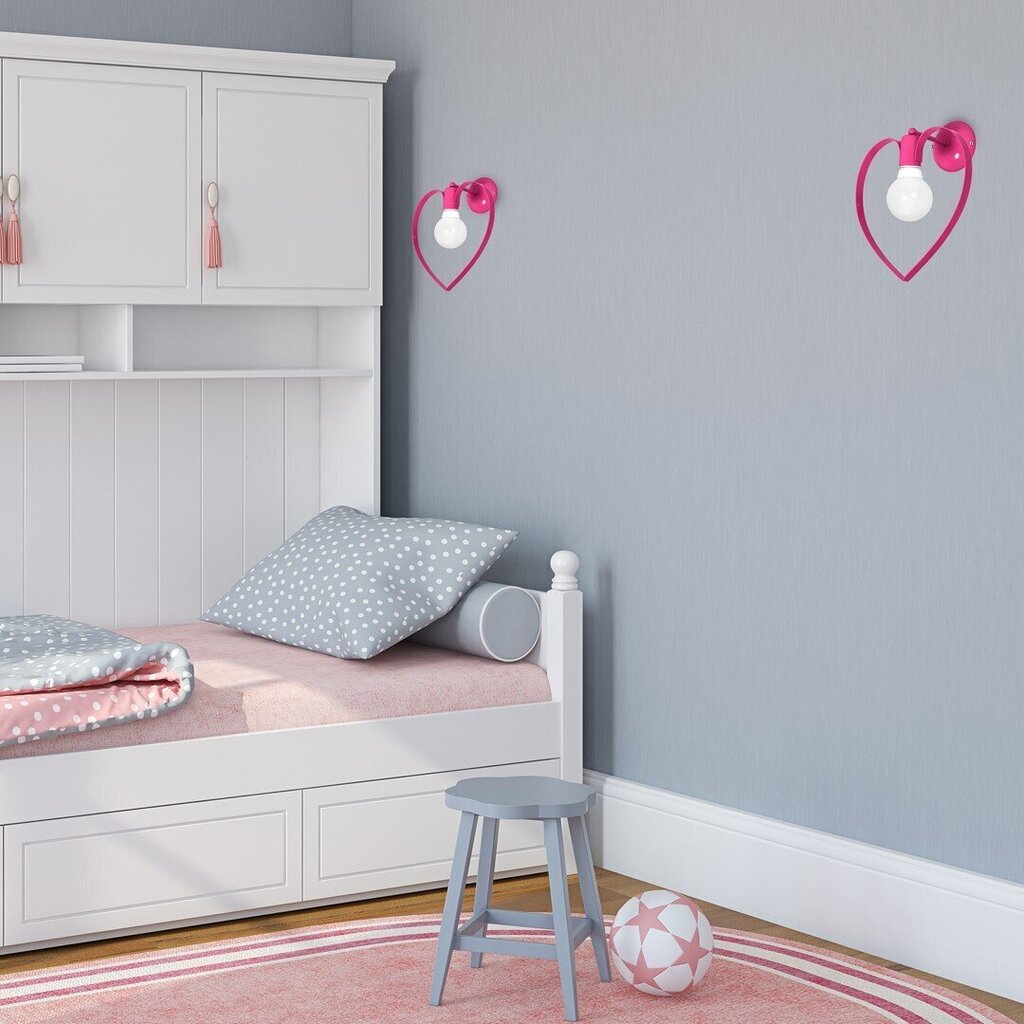 Milagro Amore Dark Pink lasten seinävalaisin, vaaleanpunainen hinta ja tiedot | Lastenhuoneen valaisimet | hobbyhall.fi