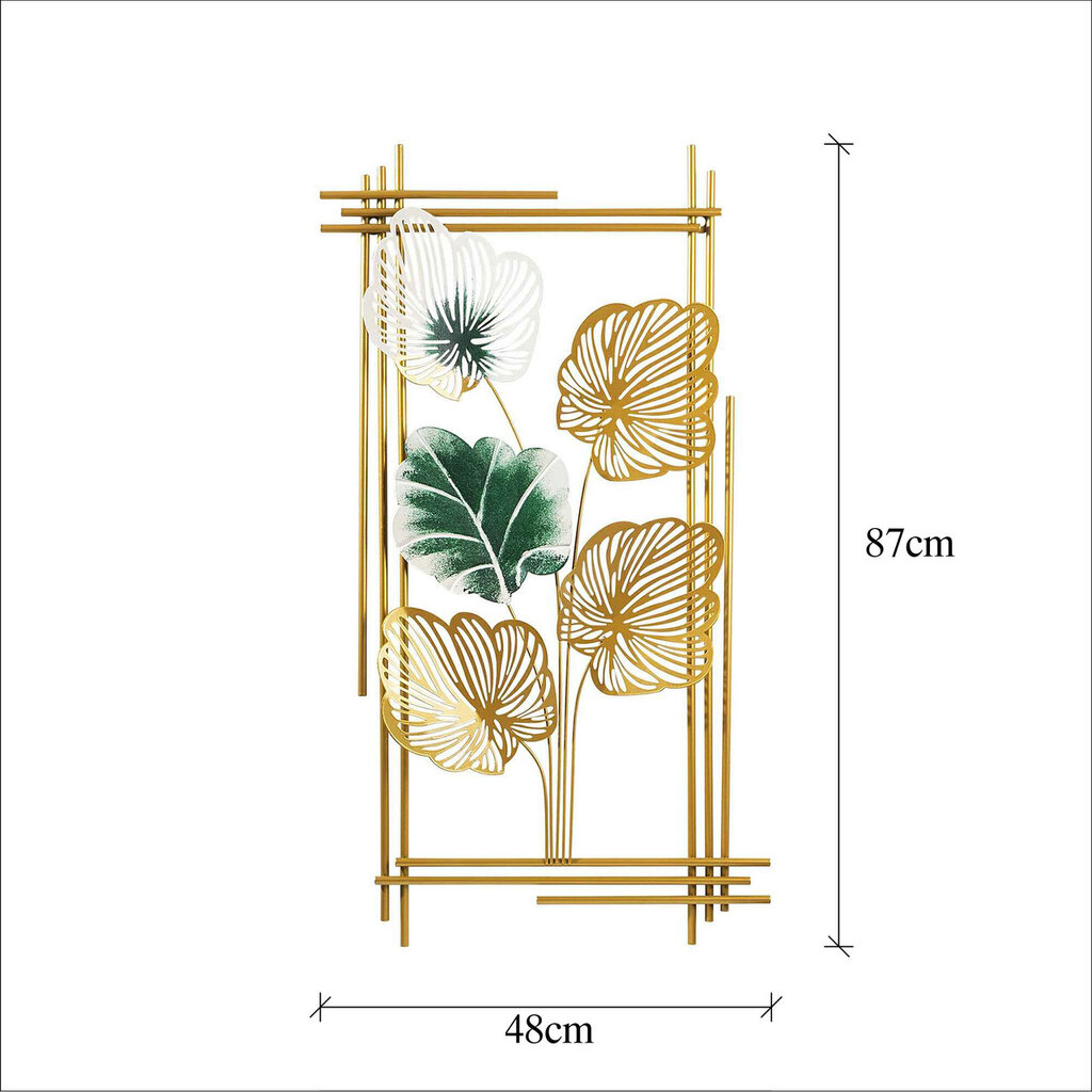 Metallinen seinäkoriste, 48 x 7 x 87 cm hinta ja tiedot | Sisustustuotteet | hobbyhall.fi