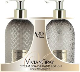 Vivian Gray Gemstone, Ylang-ylang & Vanilla- nestemäinen voidesaippua ja käsivoide-setti, 2 x 300 ml. hinta ja tiedot | Saippuat | hobbyhall.fi