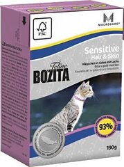 Bozita Sensitive Hair & Skin, erikoisruokaa kissoille, 190 g. hinta ja tiedot | Kissanruoka | hobbyhall.fi