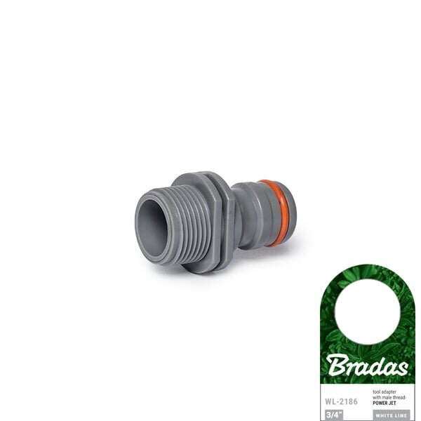 Sovitin ulkokierteellä 3/4 "Bradas White Line POWER JET hinta ja tiedot | Puutarhaletkut, kastelukannut ja muut kastelutarvikkeet | hobbyhall.fi