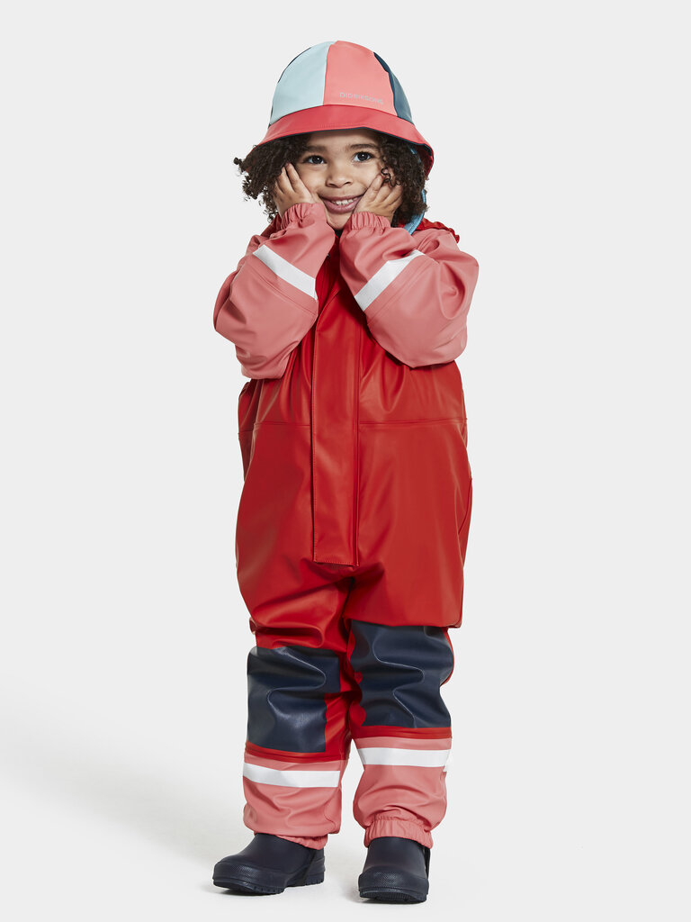 Didriksons lasten sadehaalari COLORADO, vaaleanpunainen-punainen hinta ja tiedot | Lasten sadevaatteet | hobbyhall.fi