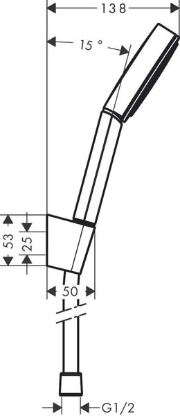 Suihkusarja HG Pulsify 24301670 musta matta