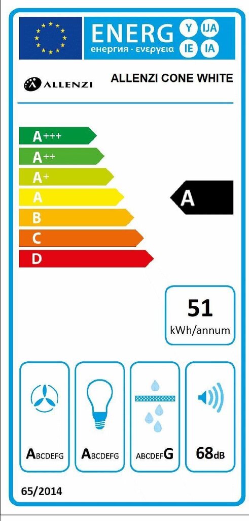 Allenzi CONE WHITE hinta ja tiedot | Liesituulettimet | hobbyhall.fi
