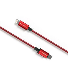 Premium MFI-sertifioitu kaapeli Type C - Lightning (punainen 1 m) hinta ja tiedot | Kaapelit ja adapterit | hobbyhall.fi