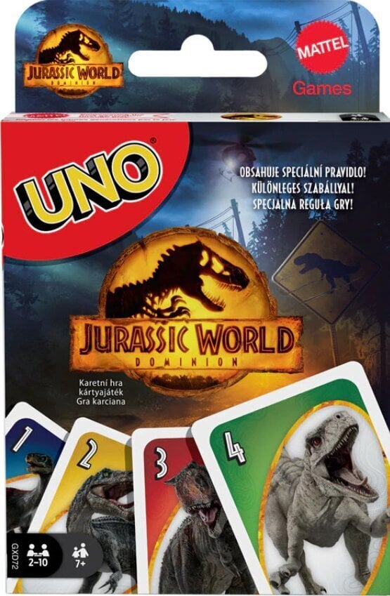 UNO pelikortit Jurassic World, GXD72 hinta ja tiedot | Lautapelit ja älypelit | hobbyhall.fi
