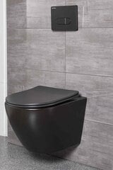 Piilo-wc-setti Kerra Delos BLM/Pacific Black wc:llä ja painikkeella hinta ja tiedot | WC-istuimet | hobbyhall.fi