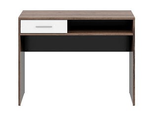 Kirjoituspöytä BRW Nepo Plus 1S, ruskea/valkoinen hinta ja tiedot | Tietokonepöydät ja työpöydät | hobbyhall.fi